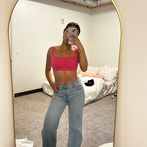 Urban Outfitters Pink Ribbed Crop Top/Bra